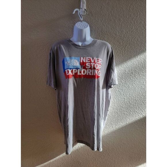 The North Face Men's Gray Short Sleeve Never Stop Exploring Graphic Tee Size XXL - Picture 1 of 5